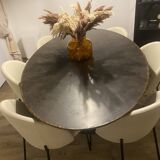 Blue stone dining table