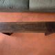 19th century bench in patinated oak, old farm bench