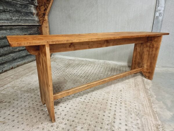 Ancien banc de table d'appoint en bois meuble TV rural 40 x 200 cm