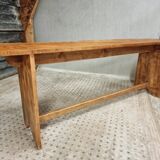 Ancien banc de table d'appoint en bois meuble TV rural 40 x 200 cm