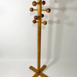 Vintage coat rack in solid pine
