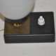 Opaline brass metal lamp 50s