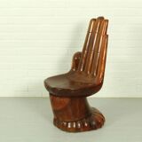Chaise-main, siège sculptural surréaliste (style années 1970)