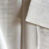 set of 6 19th damask linen napkins embroidered to a fish