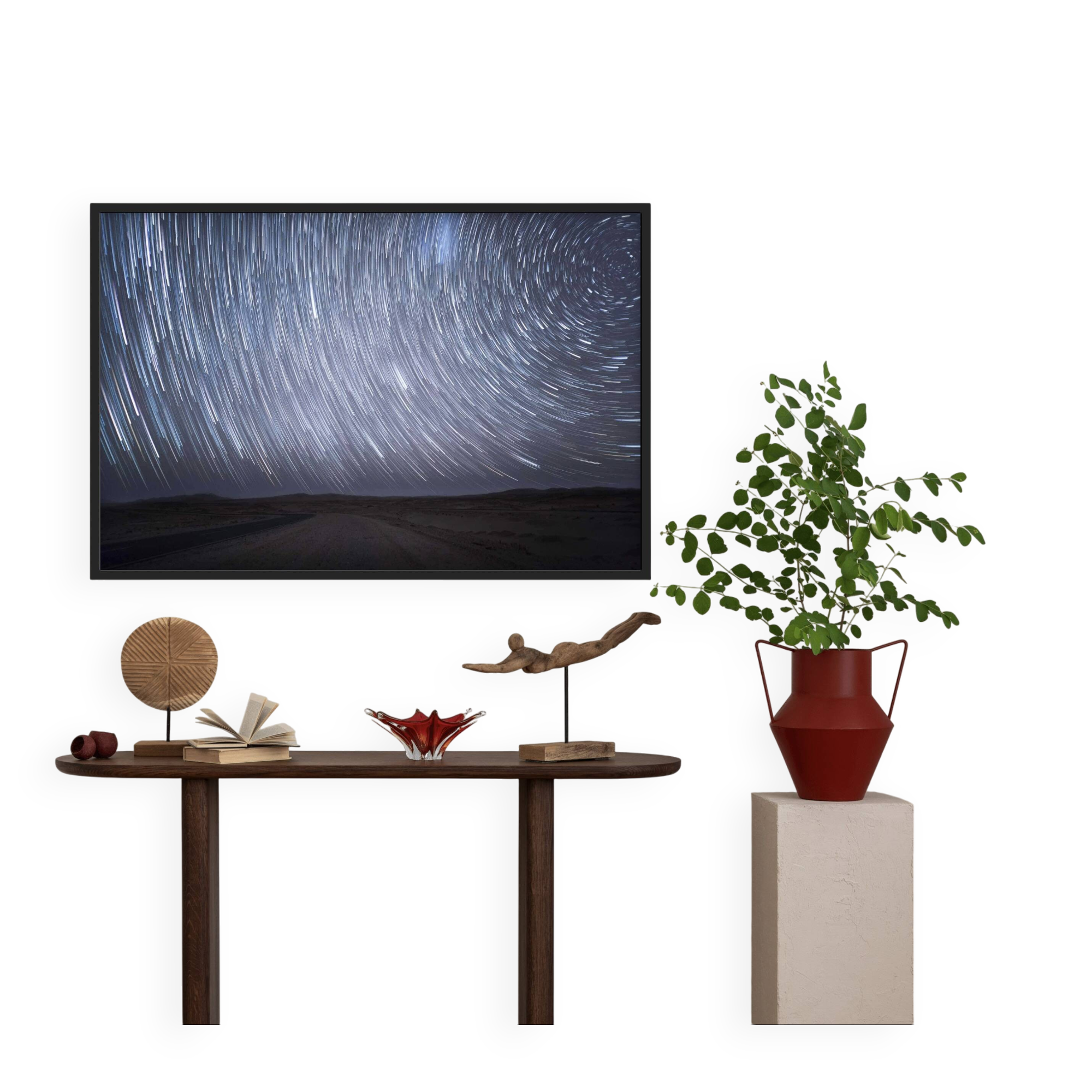 Night in the Namib Desert. Photograph 100x150cm. Star trails, edition 2/3.