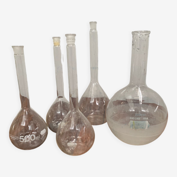 5 laboratory flat-bottomed balloon vases