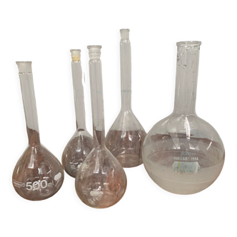 5 laboratory flat-bottomed balloon vases