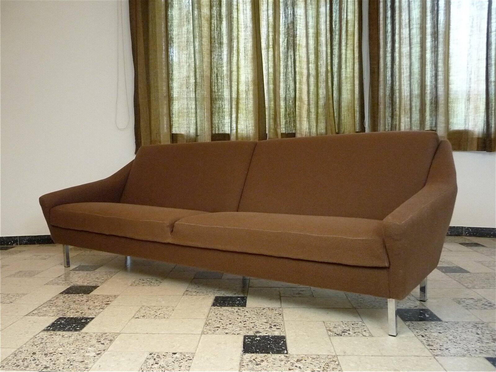 Modernist 4-seater sofa by Eddie Harlis for Hans Kaufeld, West-Germany 1958