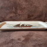 Plat rectangulaire Longwy Voiles d'or
