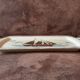 Longwy Voiles d'or rectangular dish