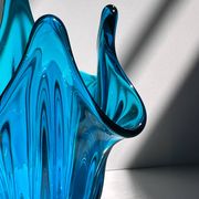 Vase amphore en verre viking des années 1960