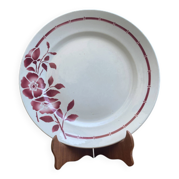 Service plate Ceranord pottery Saint Amand