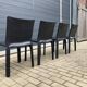 4 black Cassina Cab chairs by Mario Bellini