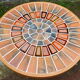 Table basse en bois et carreaux de ceramique des années 50