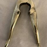 Pair of nutcrackers or anthropomorphic hazelnuts in bronze