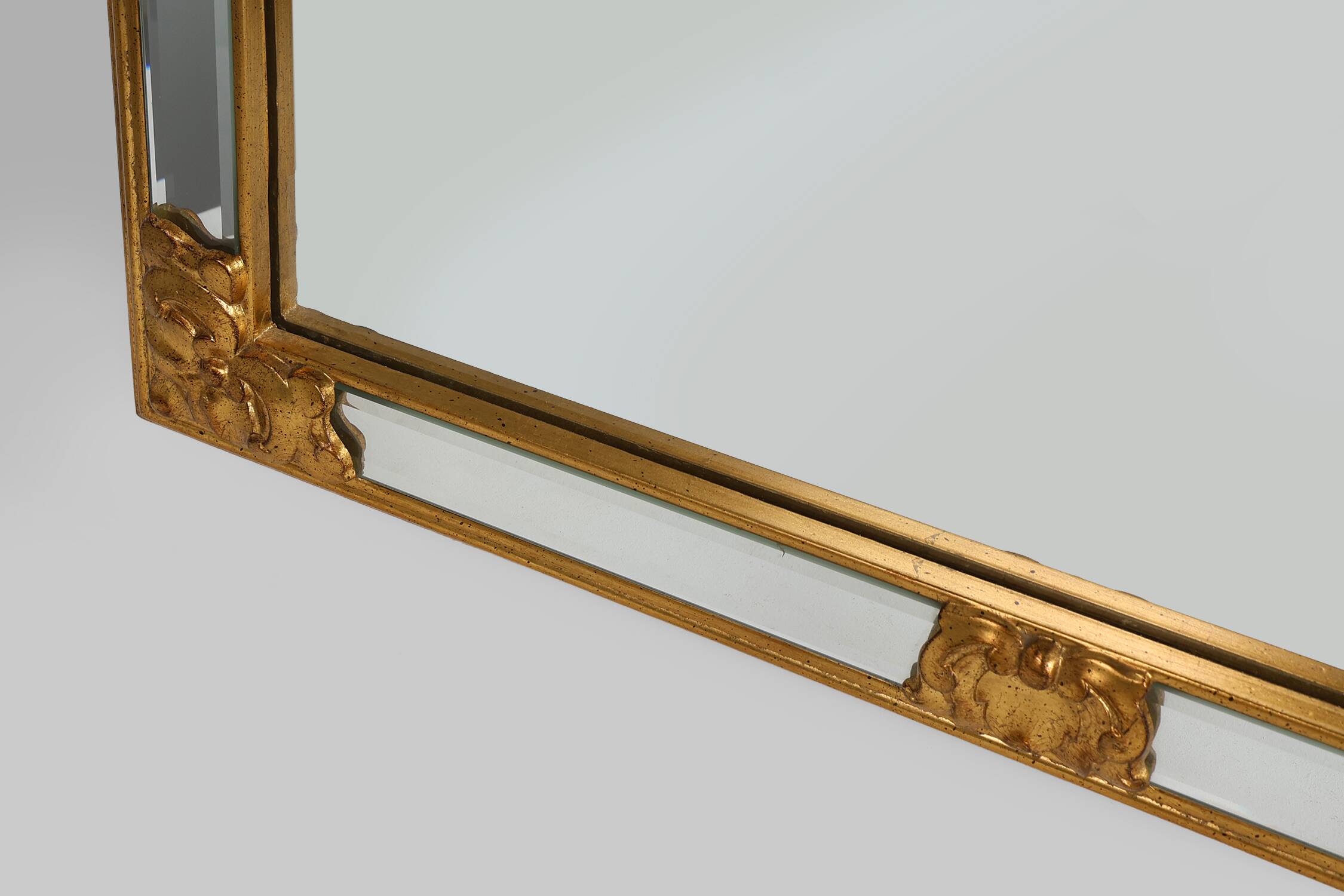 Richly ornamented Mirror by Deknudt, Belgium ca. 1950
