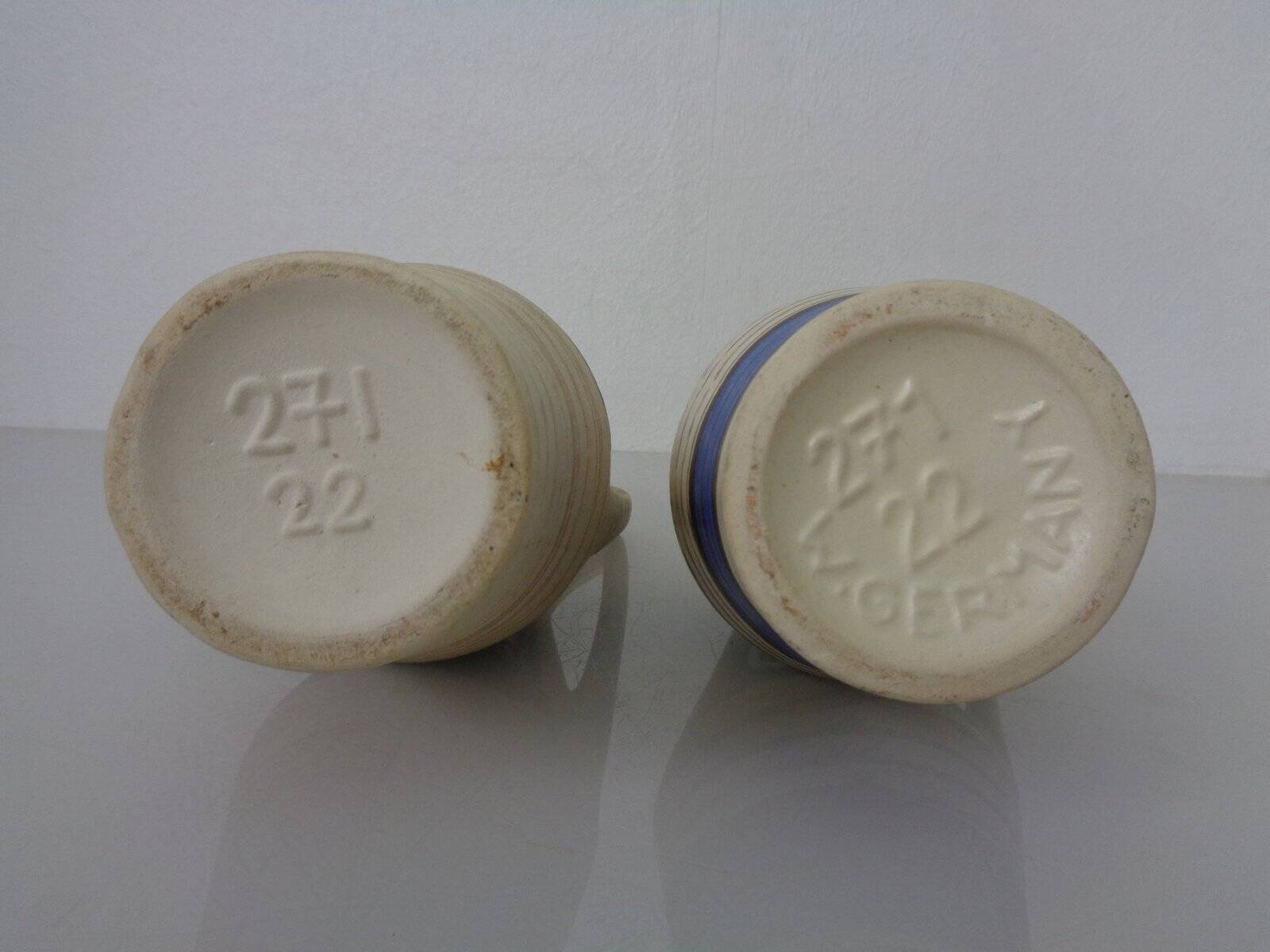 Ceramic vases by Heinz Siery for Scheurich, 1958, set of 2.