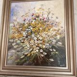 Tableau bouquet de fleurs champêtre