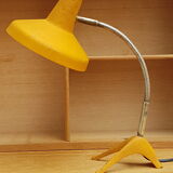Yellow raven-footed desk lamp 1950