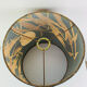 "Fig" lamp, black ceramic and silk shade, 1960s.