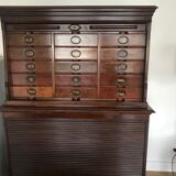 Secretary American Notary in Solid Wood with Sliding Curtain AMBERG'S CABINET LETTER
