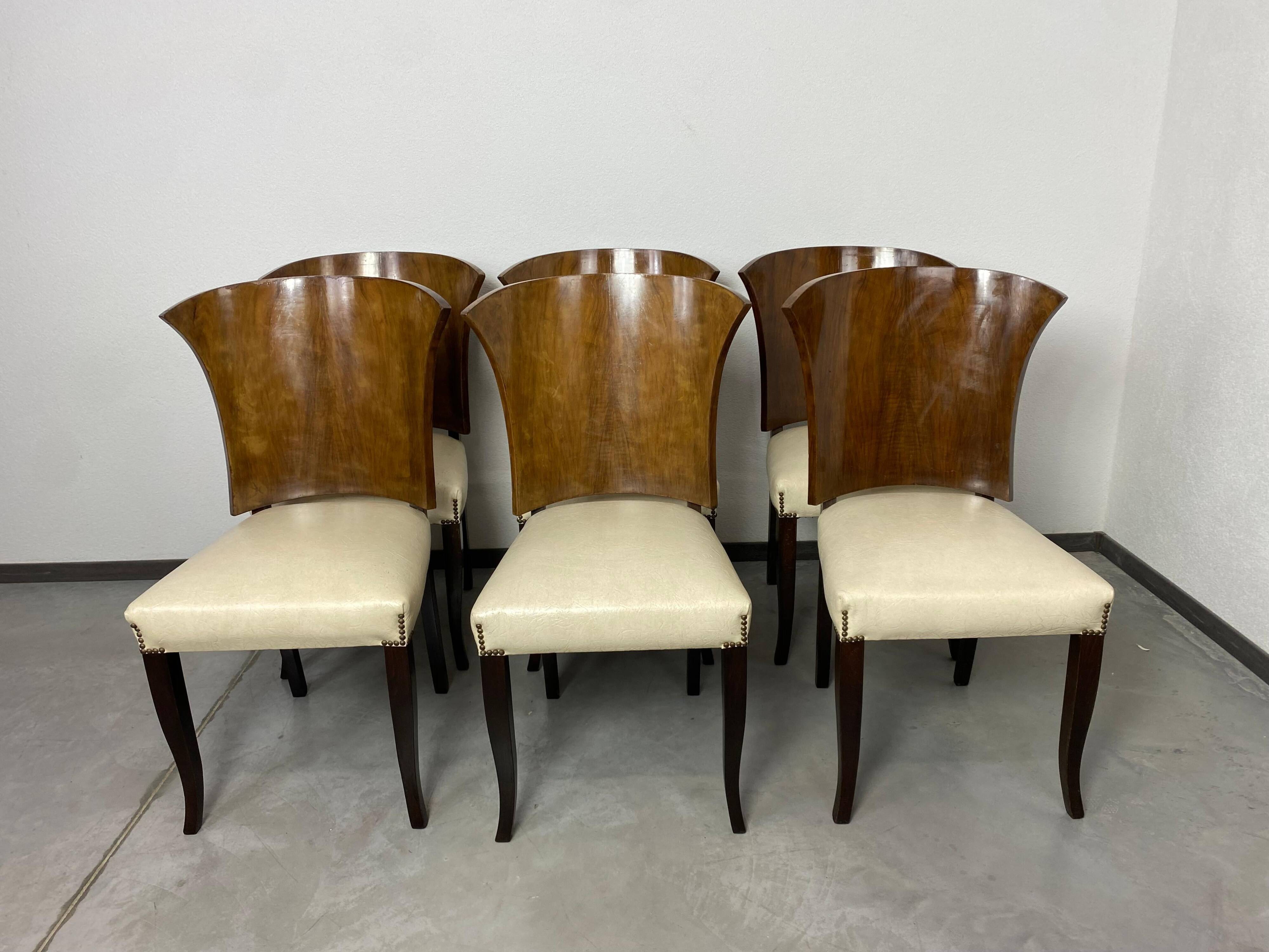 French Art Deco dining chairs