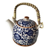 wicker handle teapot