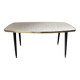 Formica/Terrazzo coffee table with brass compass legs