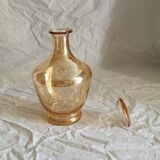Carafe Art déco en verre à reflets dorés