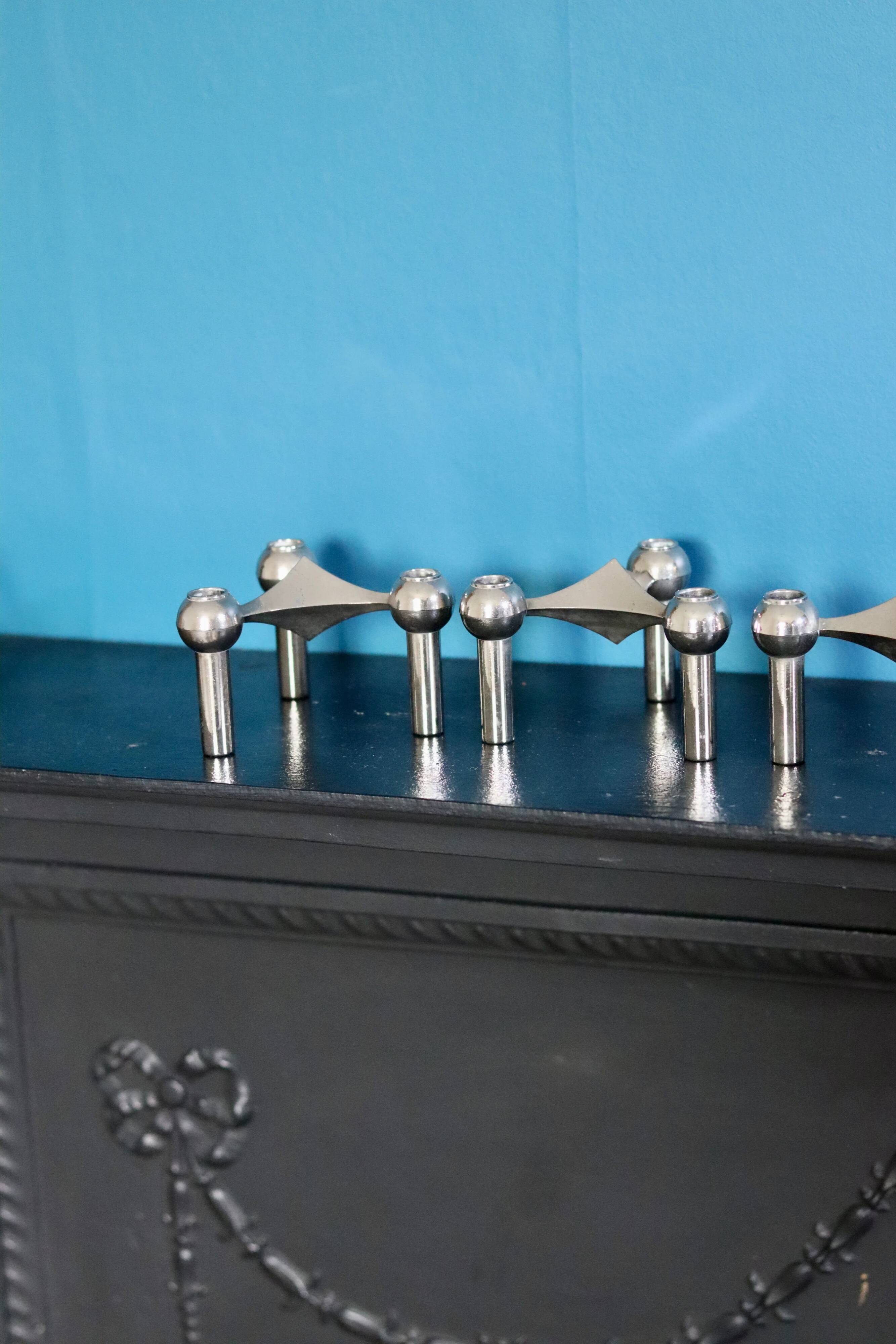 Trio of 1960's vintage candle holder by Stoff Nagel