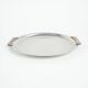 Round stainless steel tray, Danish design, 1970s, made in Denmark