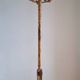 Vintage rattan parrot coat rack, antique furniture for entryway