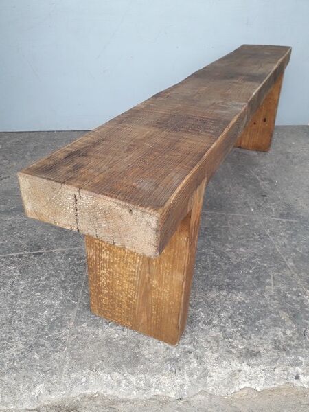 Vintage workshop bench 1960s solid wood