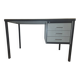 Bureau vintage industriel Gispen avec caisson 3 tiroirs