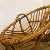 Rocking chair enfant en rotin vintage