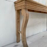 Raw oak butt console