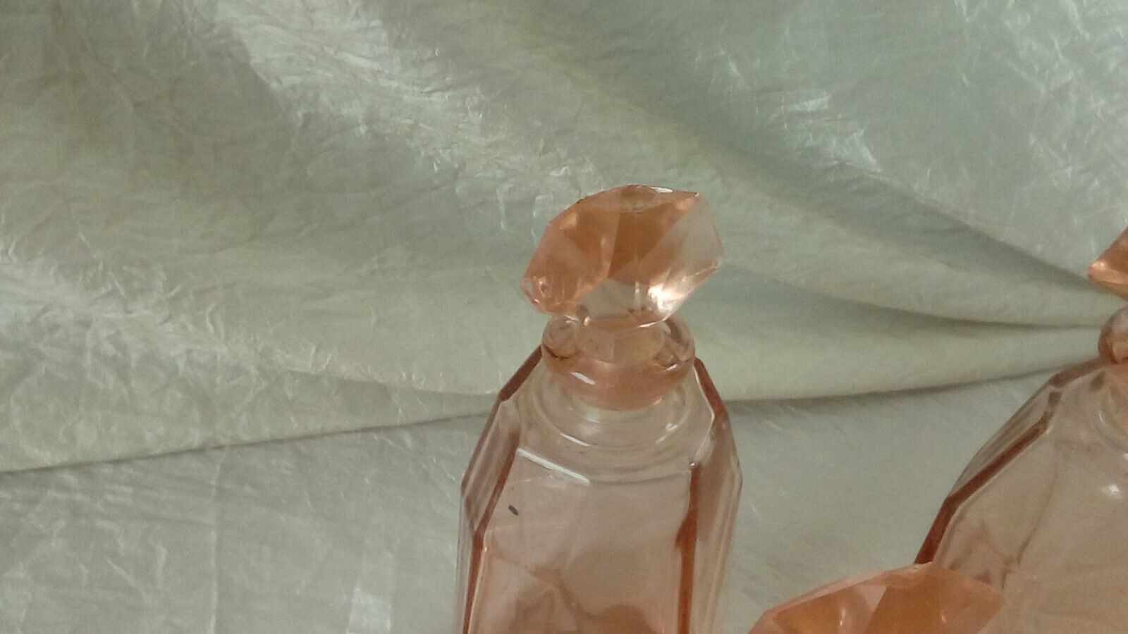 Glass dressing table filling perfume bottles powder box