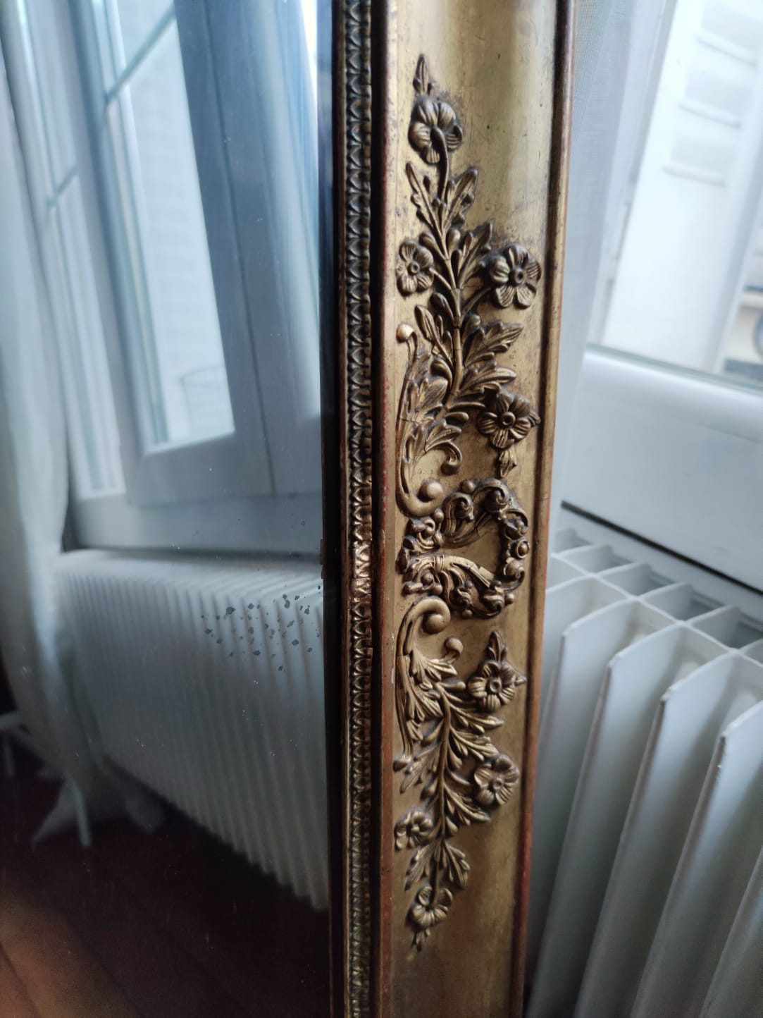Miroir doré XIXe 78x99cm