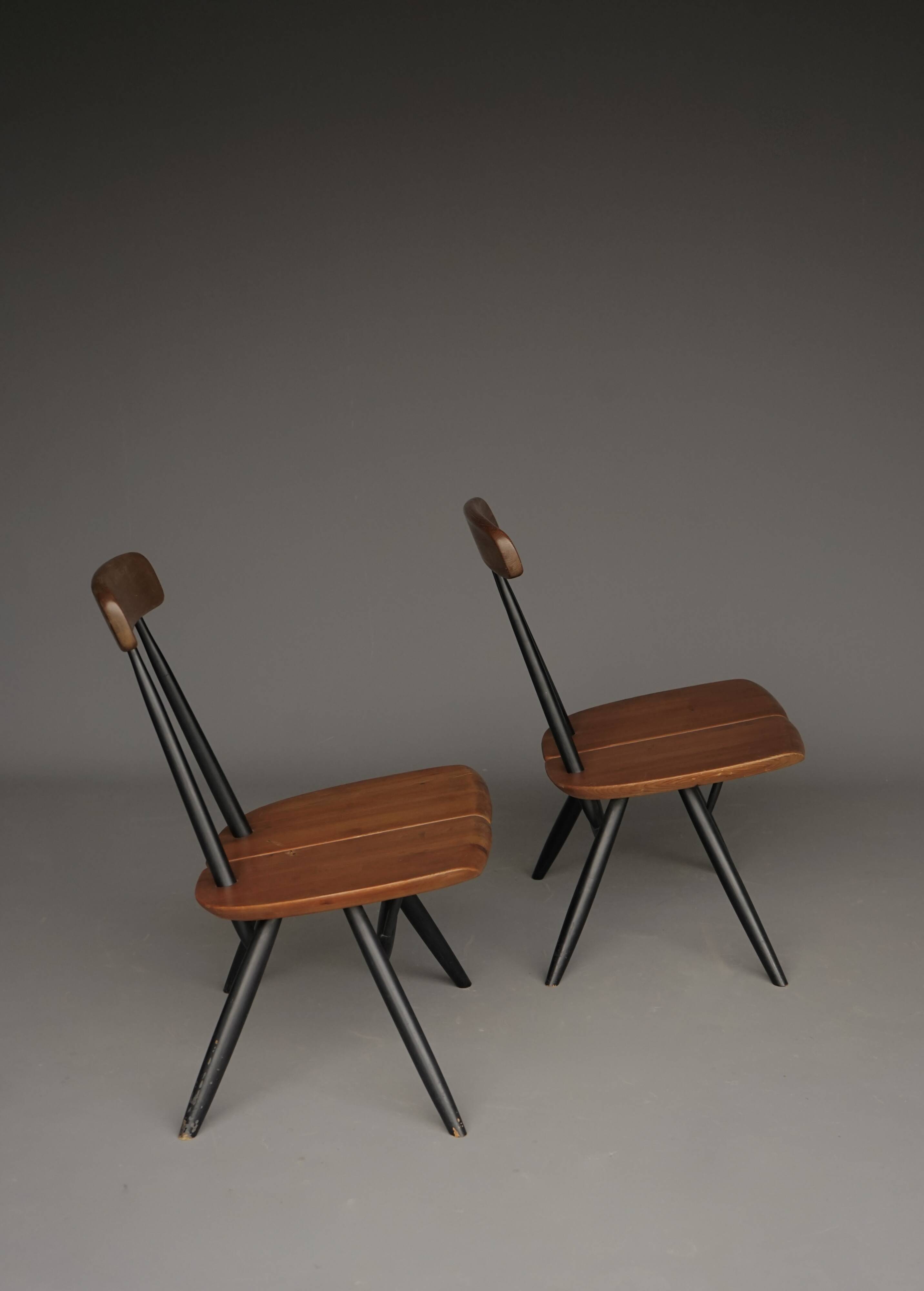 Chaises longues Pirkka par Ilmari Tapiovaara pour Laukaan Puu. Lot de 2