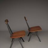 Chaises longues Pirkka par Ilmari Tapiovaara pour Laukaan Puu. Lot de 2