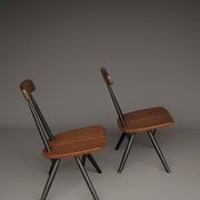Chaises longues Pirkka par Ilmari Tapiovaara pour Laukaan Puu. Lot de 2