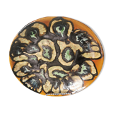 Vintage ceramic plate 70/80 signed MEH