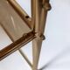 Coiffeuse vanity vintage en laiton avec tabouret