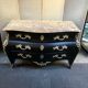 Commode "tombeau" patiné noire style régence
