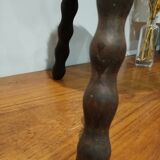 Duo of cowhide stools