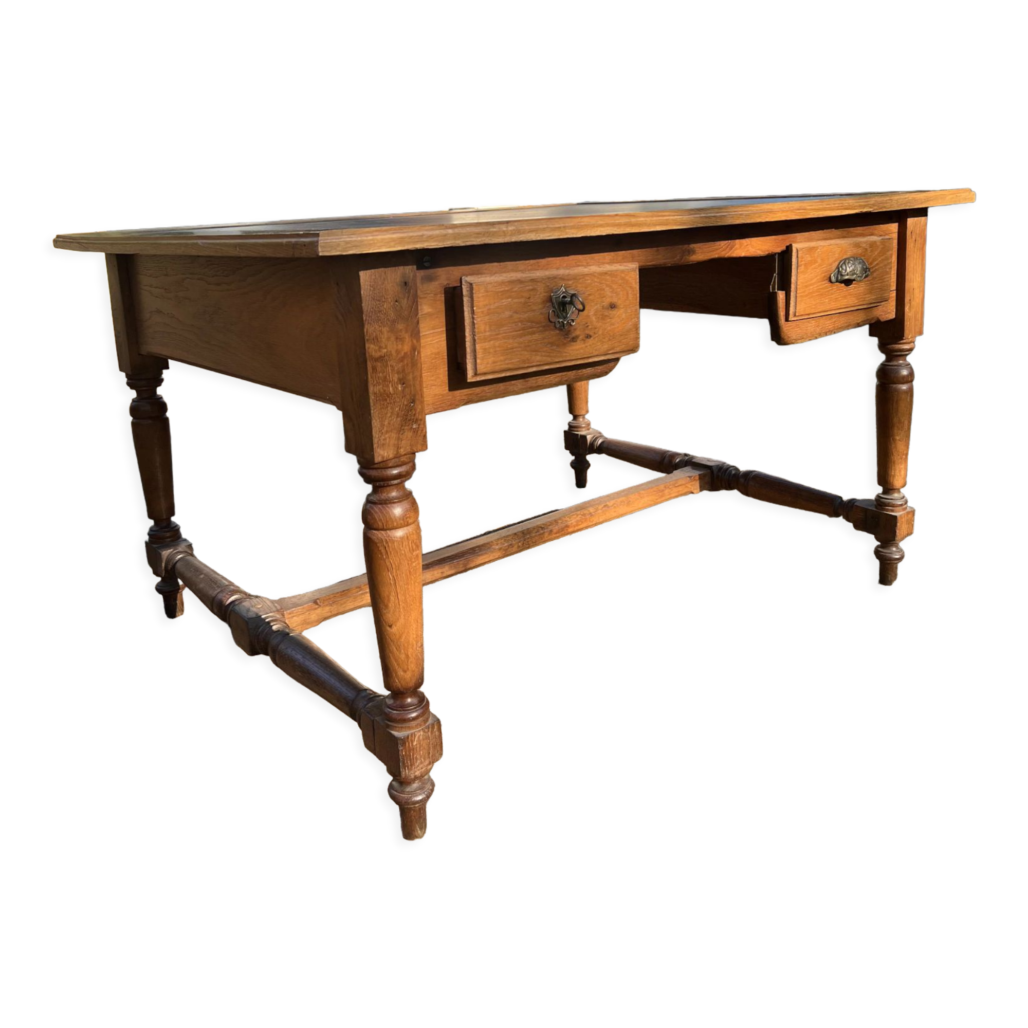 Double-sided desk Napoleon elm wood