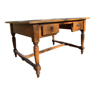 Double-sided desk Napoleon elm wood