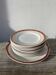 Saint Amand Empire style dessert plate service with 12 gold plates