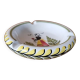 HB Quimper earthenware ashtray - Decorated with a Breton woman - Marked on the back Quiberon Euravia 1959