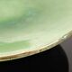Vintage 50s-60s dish in green enamelled terracotta